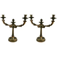 Pair of Wood Candleholder 2