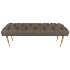 Mid-Century Modern Tufted Bench