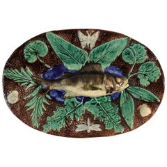 Francois Maurice Majolica Palissy Fish Wall Platter