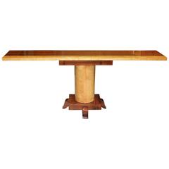 Long French Art Deco Palisander with Sycamore Console Tables, circa 1940 3