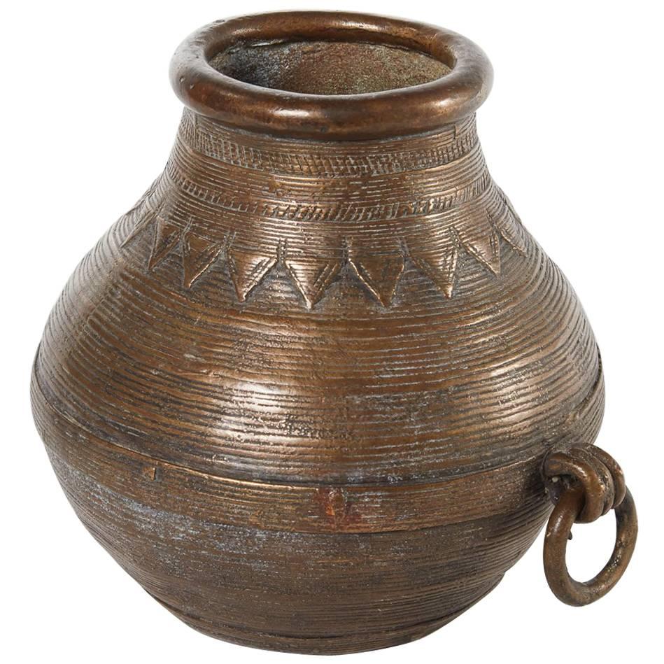 19th Century Bronze Vessel From Nepal 