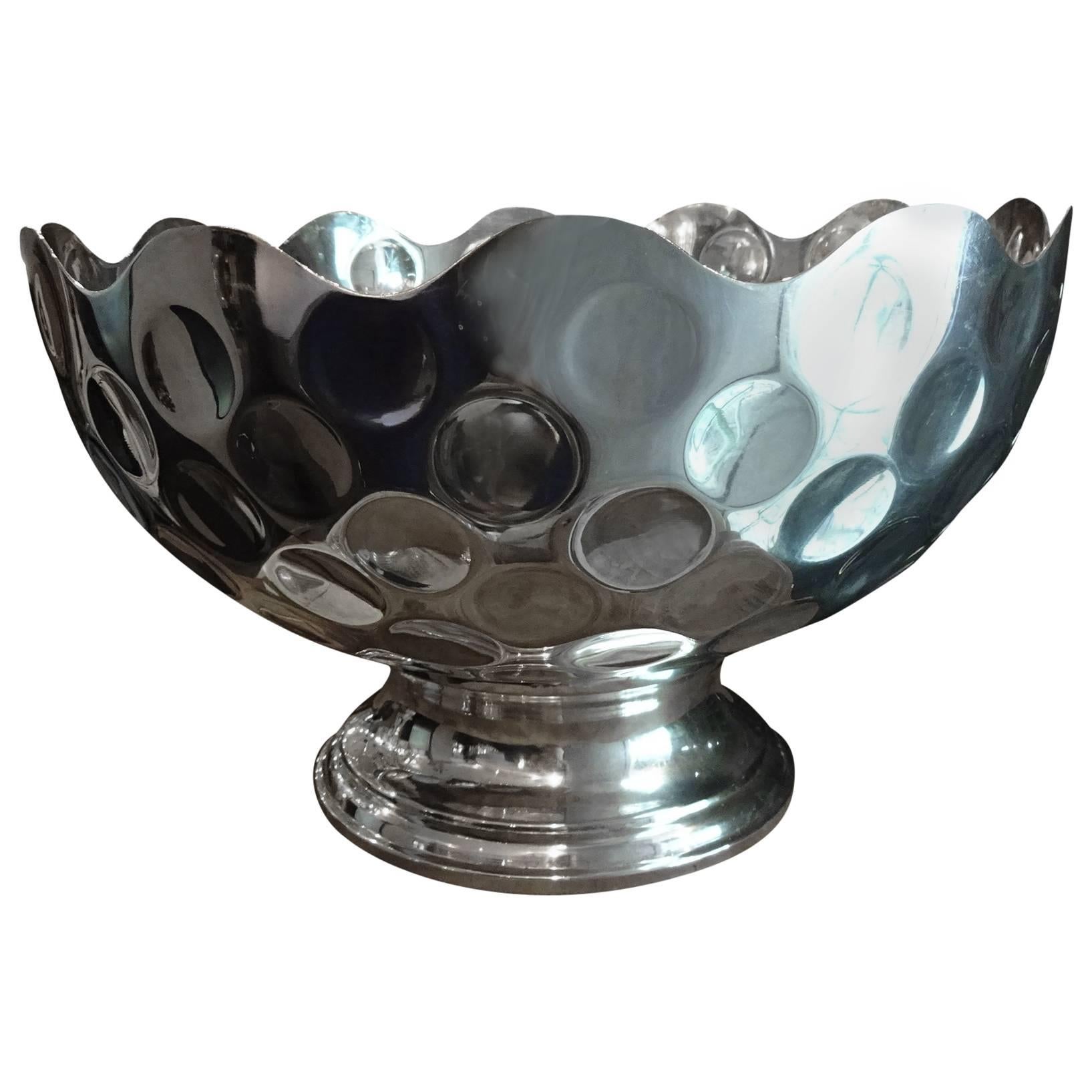 Mid-20th Century Silvered French Champagne Cooler Bowl