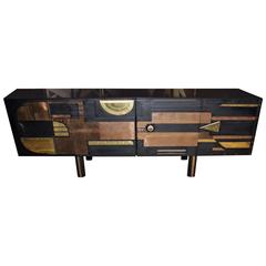 1980s Sideboard in Wood and Metal