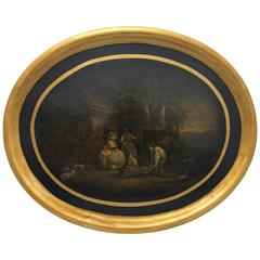 English Painted Papier Machè Tray, circa 1870 English Painted Papier Machè Tray, circa 1870