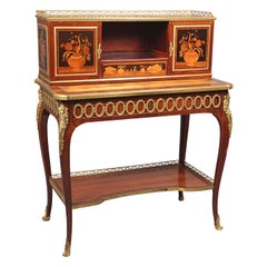 Fine Mid-19th Century Gilt Bronze Mounted Marquetry Desk by Guillaume Lexcellent