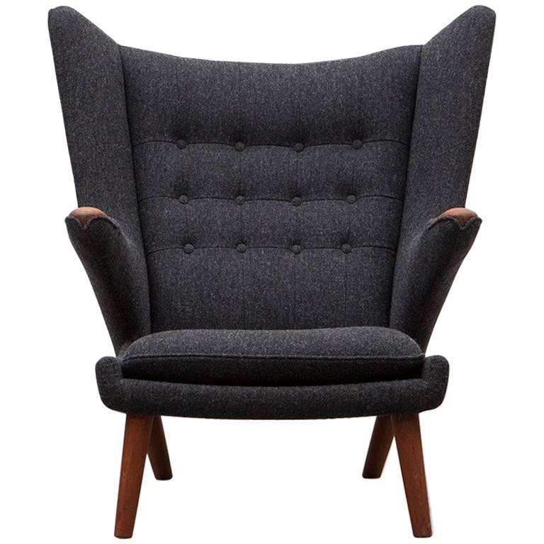 Hans Wegner Papa Bear Lounge Chair 'D', New Upholstery