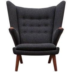 Hans Wegner Papa Bear Lounge Chair 
D
, New Upholstery