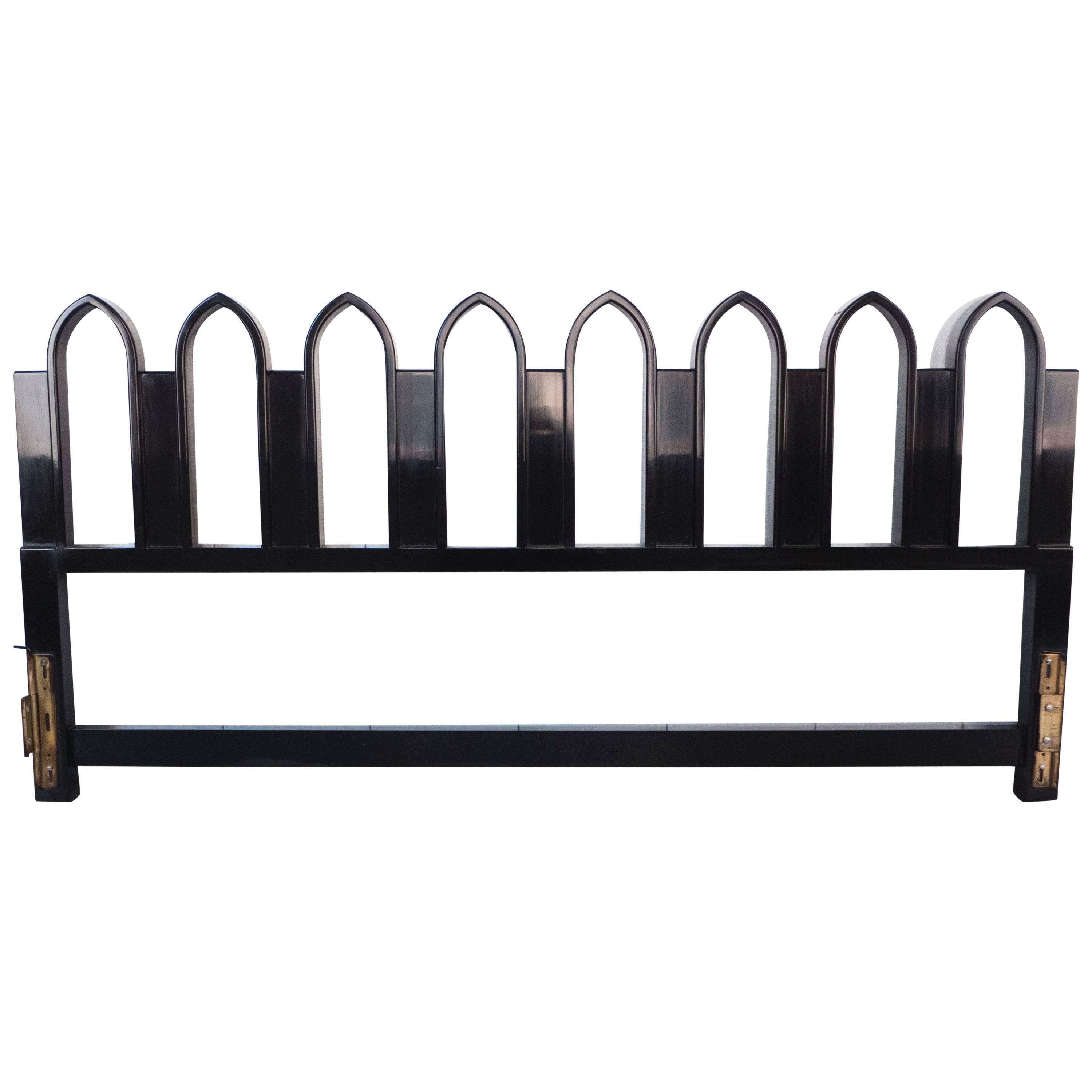 Harvey Probber King-Size Headboard with Gothic Arches