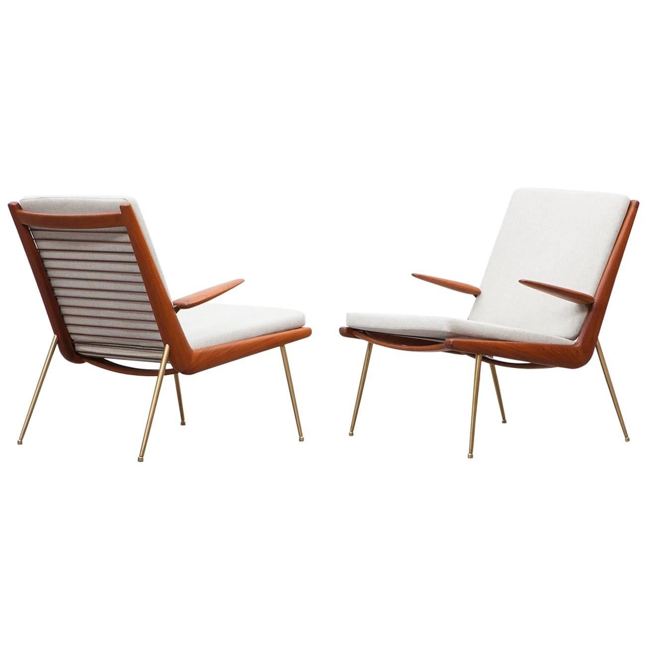 Peter Hvidt Lounge Chairs with Armrests 'C'