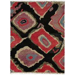 Modern Turkish Tulu Shag Rug with Contemporary Abstract Style 1