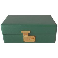 Tanner Krolle Green Leather Jewelry Box London, England