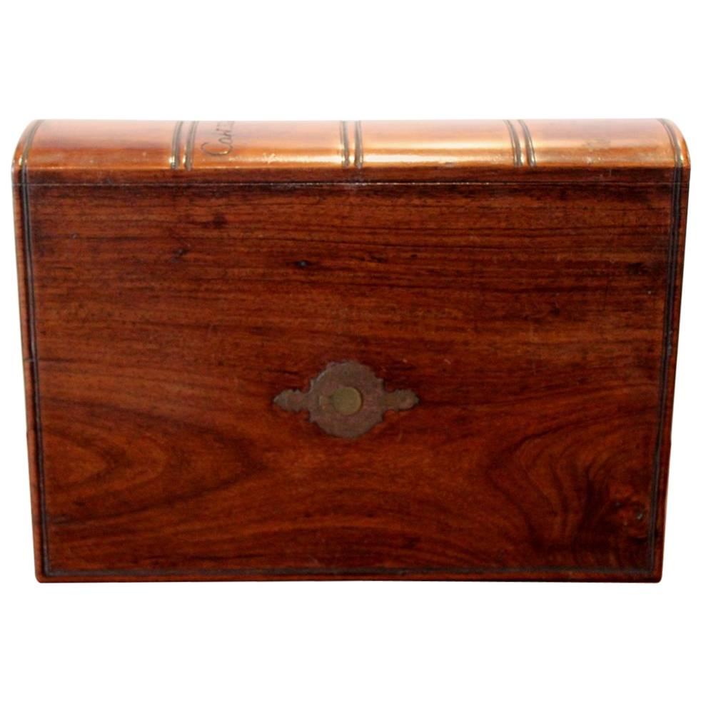 Antique "Captain Hardcastle" Locking Note Book Box, 19th Century