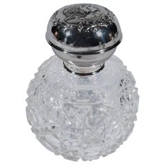 Edwardian English Sterling Silver and Cut Glass Perfume
