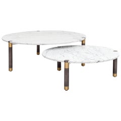 Nova Round Marble Coffee Table Set of Two by AVRAM RUSU STUDIO