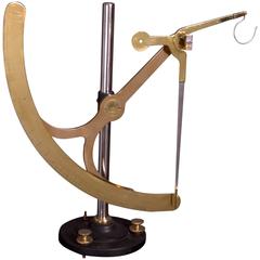 Good and Unusual Set of French Brass and Ebonized Wood Fabric Scales 7