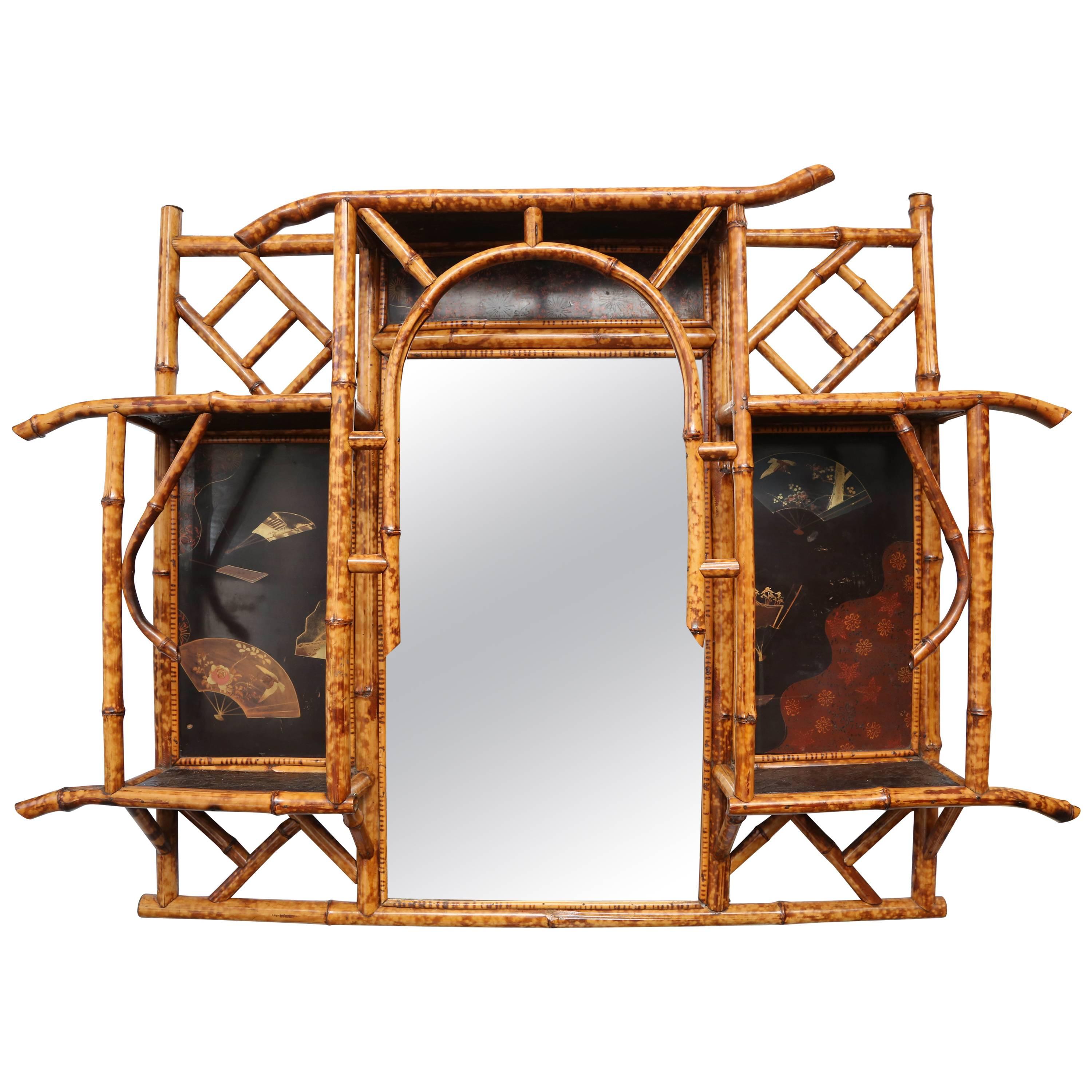 Superb 19th Century English Bamboo Mirror