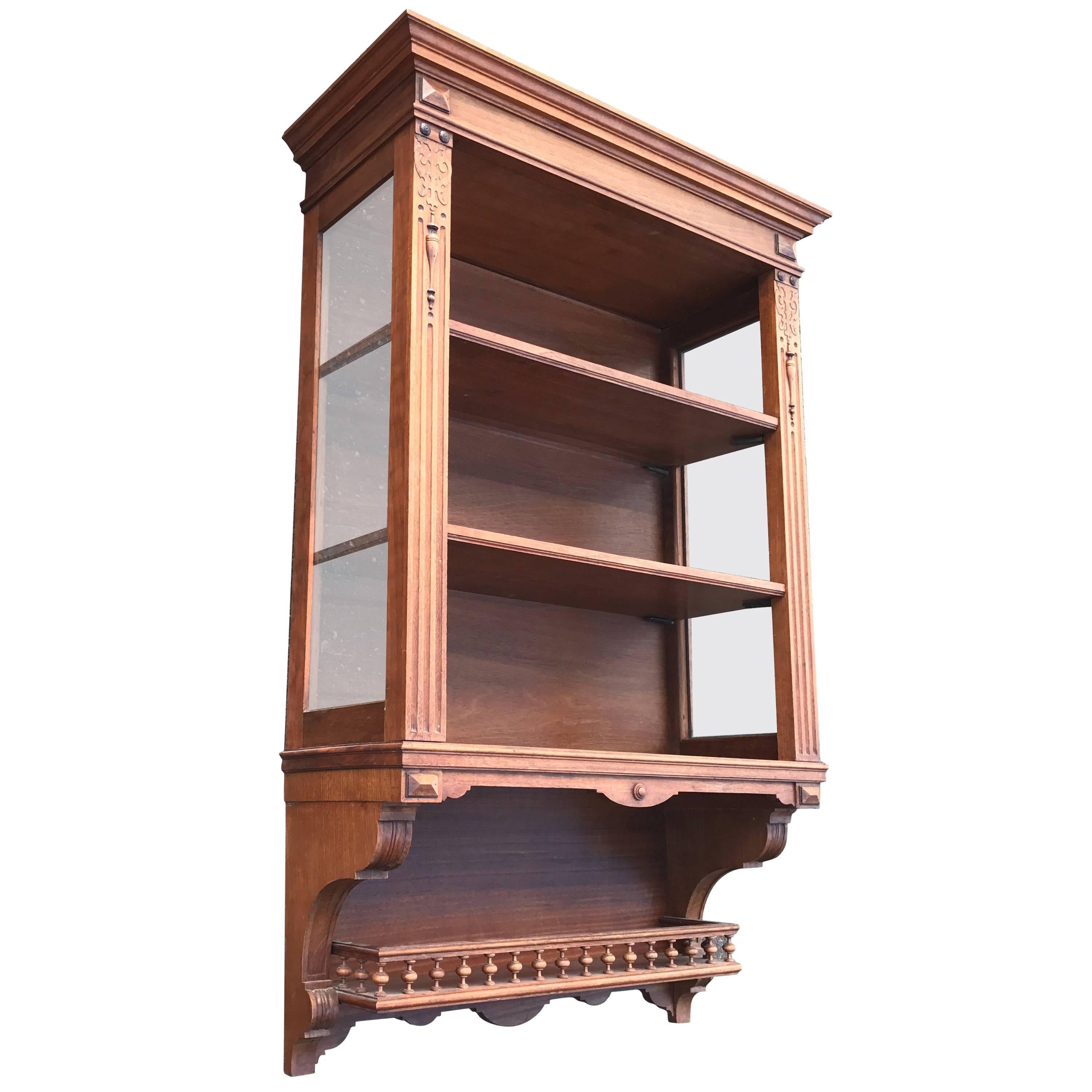 19th Century Open Vitrine Display Hanging Cabinet by Royal H.P. Mutters & Zn