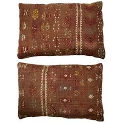Pair of Vintage Hand Embroidery Suzani Pillows