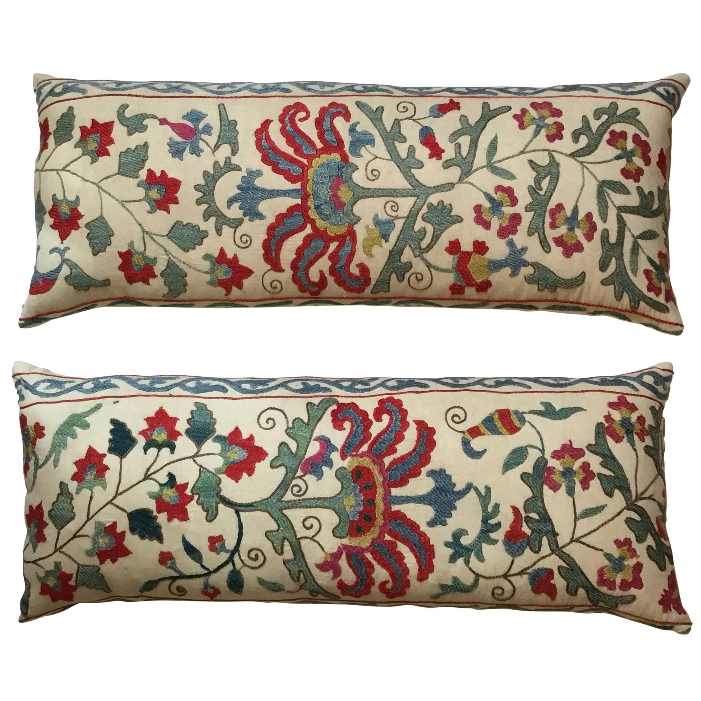 Pair of Vintage Suzani Pillows