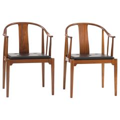 Pair of Hans J. Wegner 'Chinese Chairs' in Nutwood 5