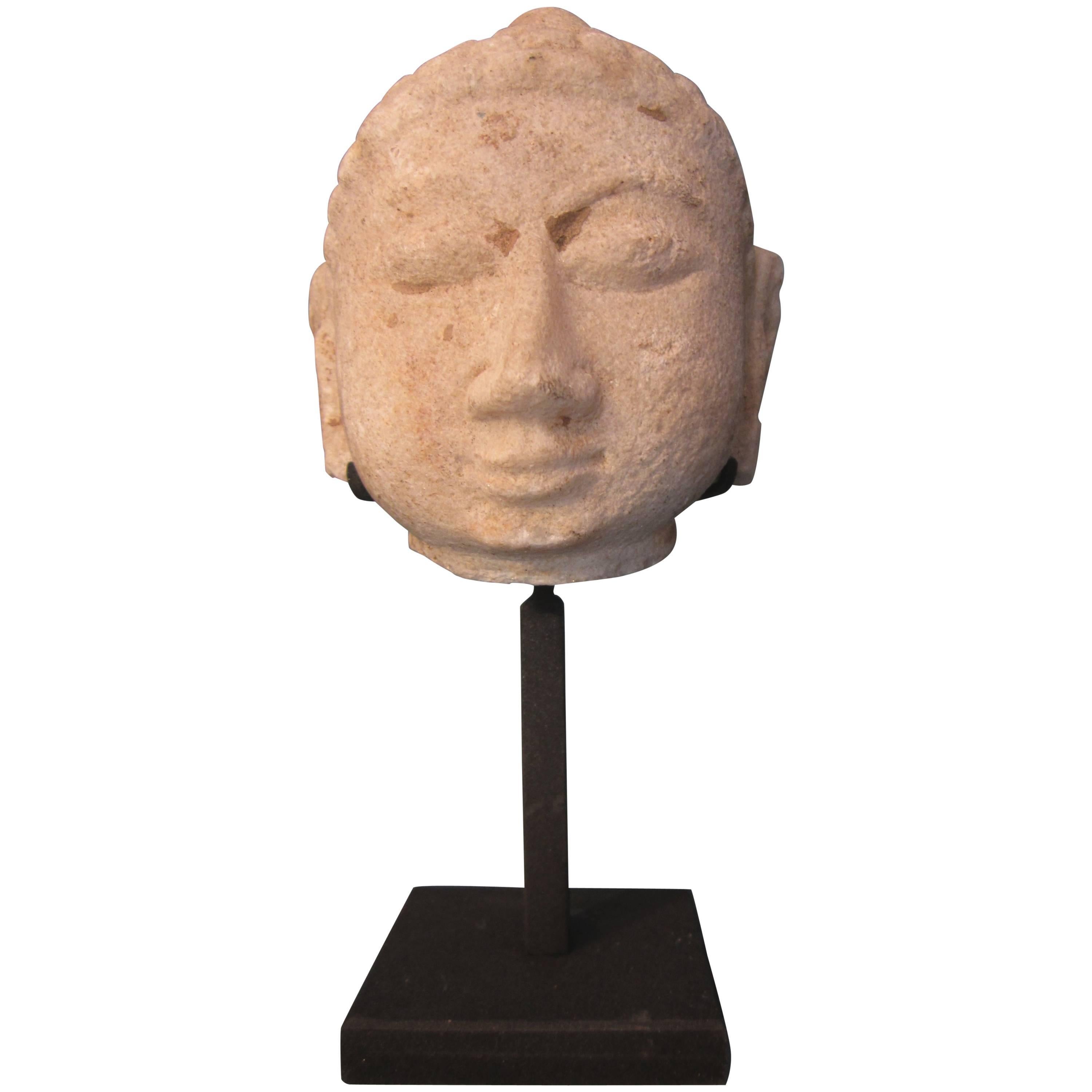 Marble Head of a Jina For Sale