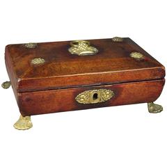 19th Century Regency Red Morocco Leather Small Box English, circa 1820 3