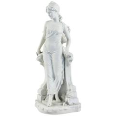 French Bisque Porcelain “The Magic Goddess Circe” Signed by Louis Hottot, 1890