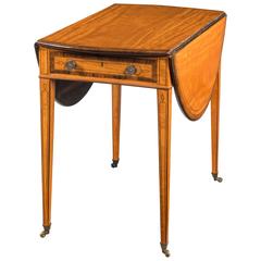 George III Period Satinwood Pembroke Table