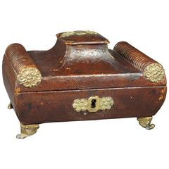 19th Century Regency Red Leather Box English, circa 1815 2