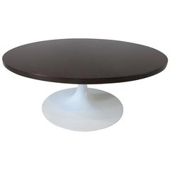 Knoll Eero Saarinen Styled Ebony Tulip Coffee Table