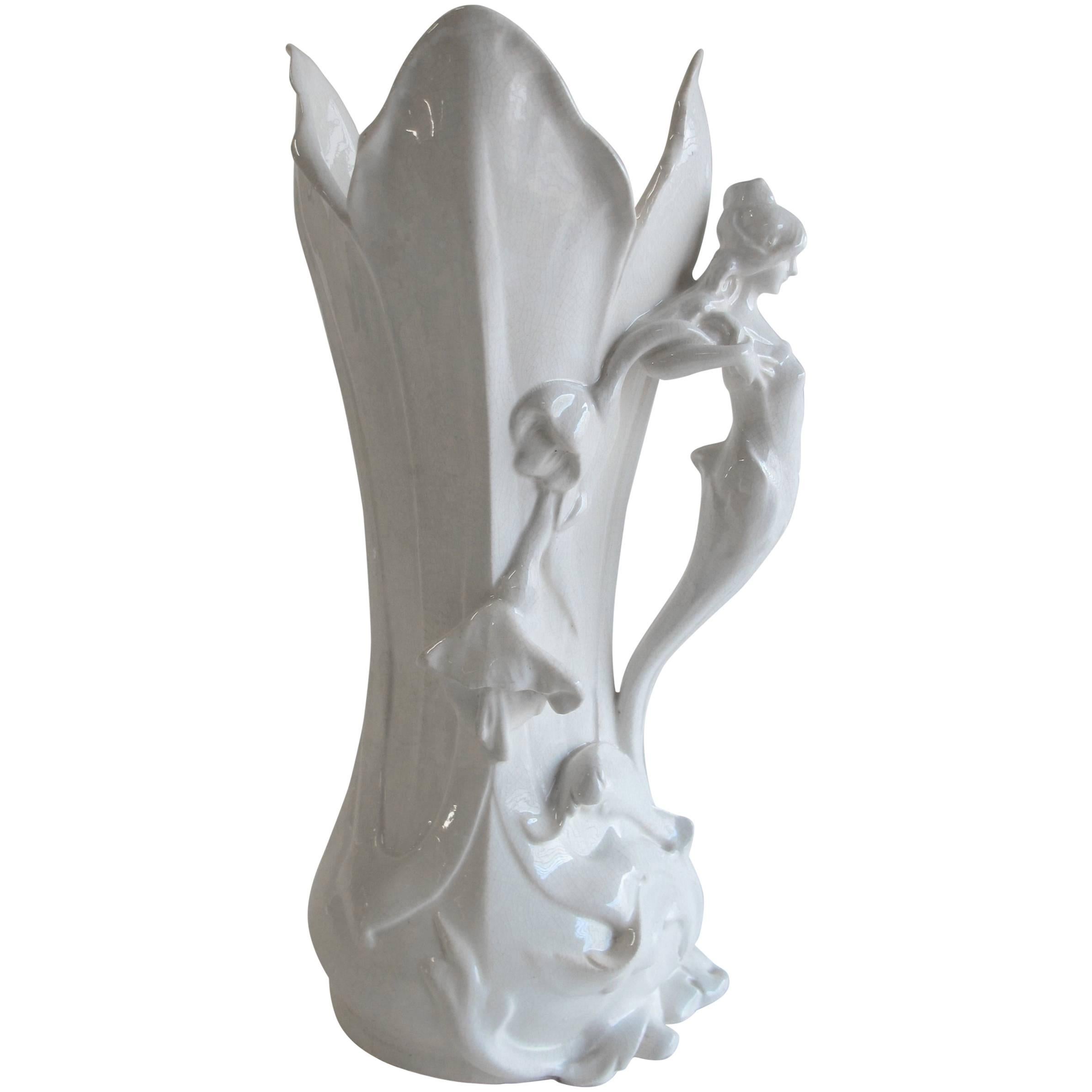 Dutch Art Nouveau Vase by Anton Nelson for Plateelbakkerij Zuid-Holland Gouda For Sale
