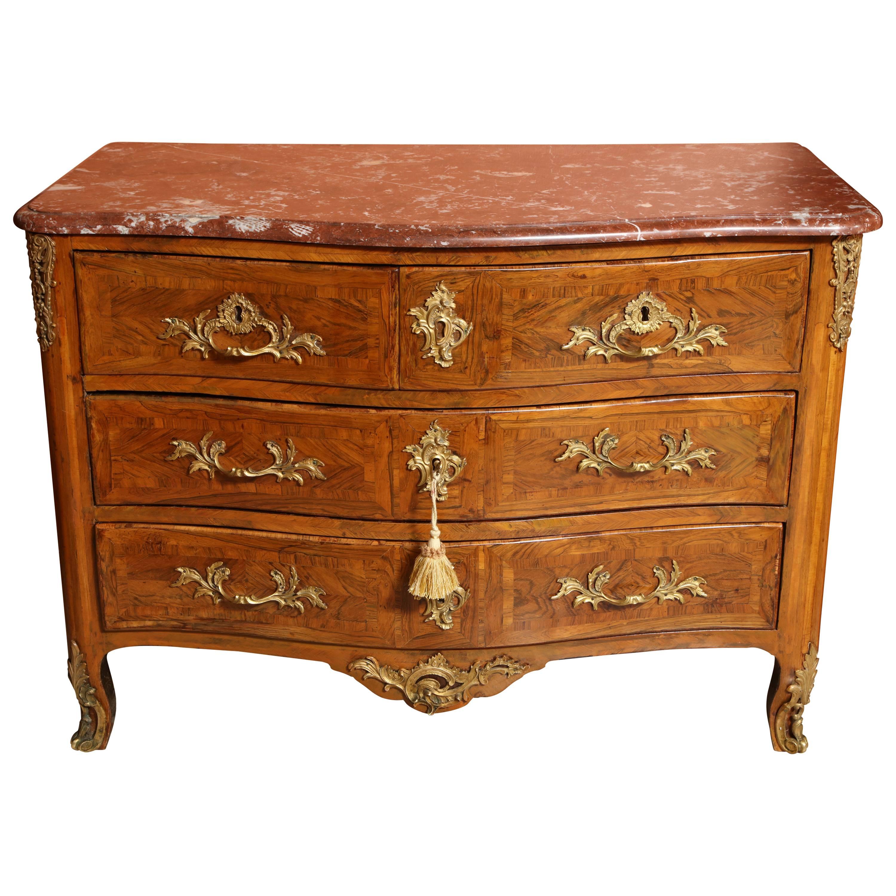 French Regence Marble-Top Commode
