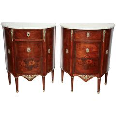 Pair of Louis XVI Marble-Top Commodes