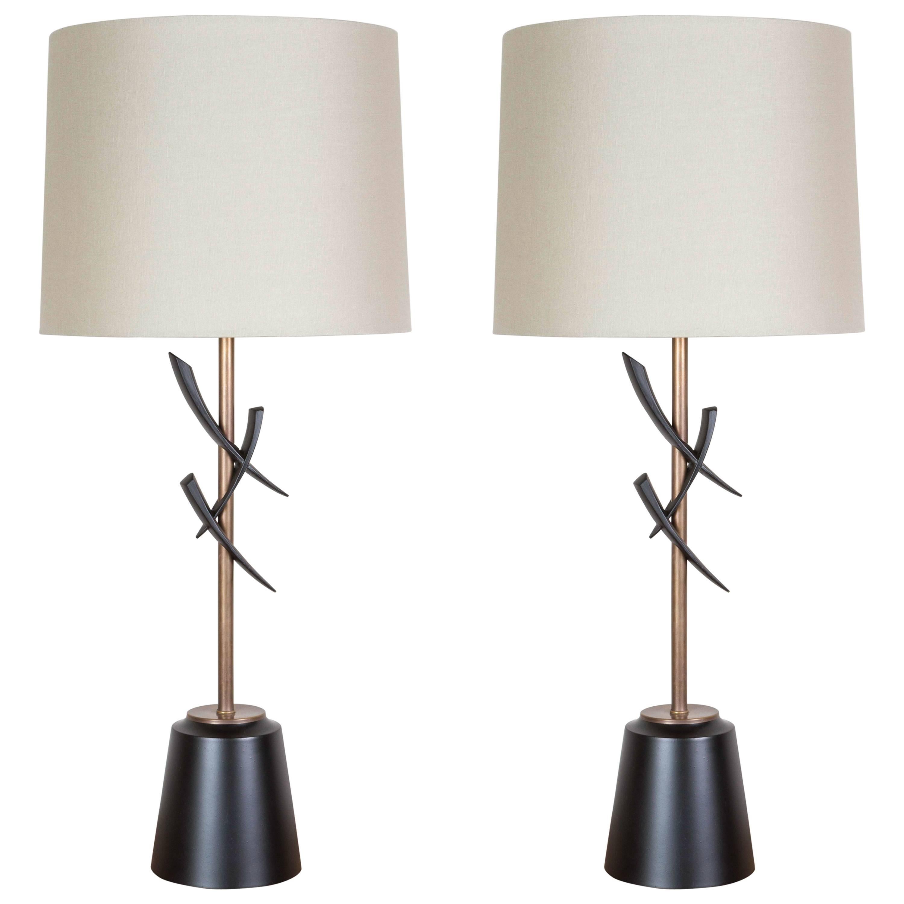 Pair of Japanese Style Table Lamps