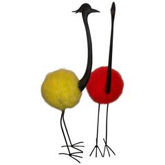 Designed Figures Flamingo Yellow and Red Light