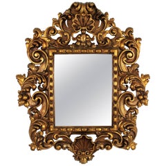 Spanish 19th Century Rococo Style Giltwood Mirror 8