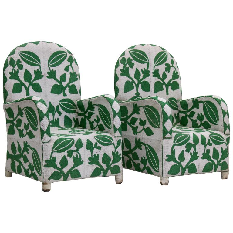 Pair of Vintage African Beaded Chairs at 1stDibs beaded armchair