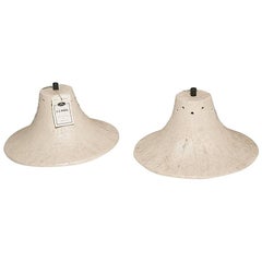 Danish Ceramic Lamp Fixtures, Set of Two in Bone