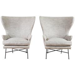 Pair of Modern Highland Wingback Chairs by Lawson-Fenning 11