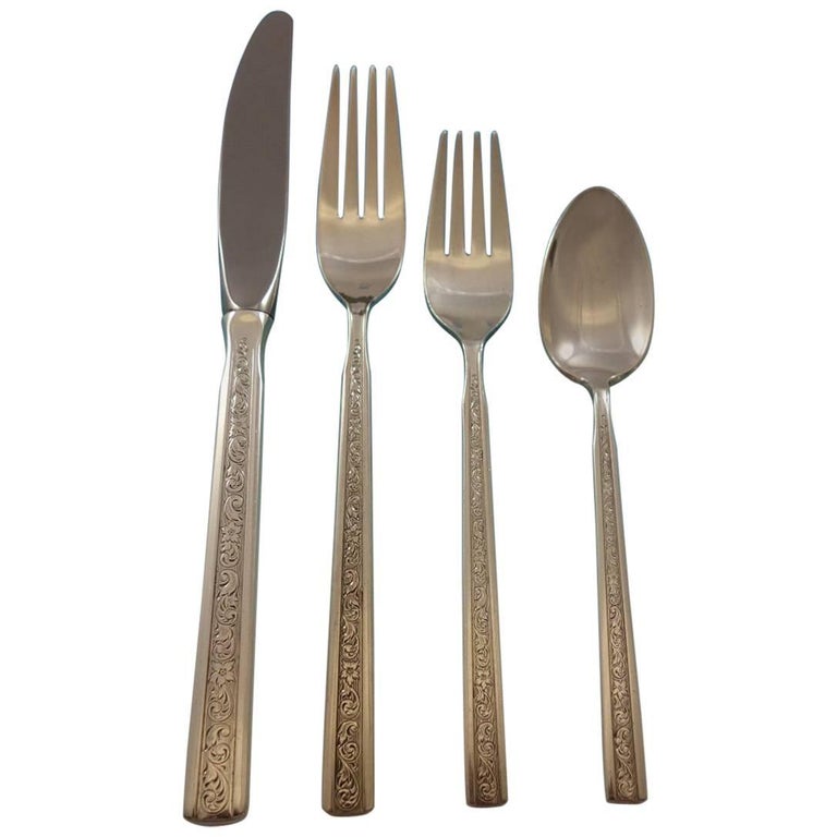 Trilogy by Gorham Sterling Silver Flatware Set for Eight Service 33
