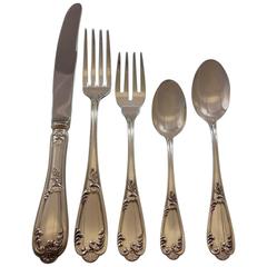 Venezia by Wallace Italy Sterling Silver Flatware Set Service 20 Pieces Dinner