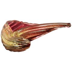 Italian Murano Glass Conch Shell by Alfredo Barbini