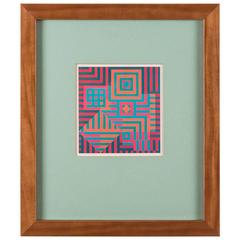 Midcentury Japanese Abstract Lithograph