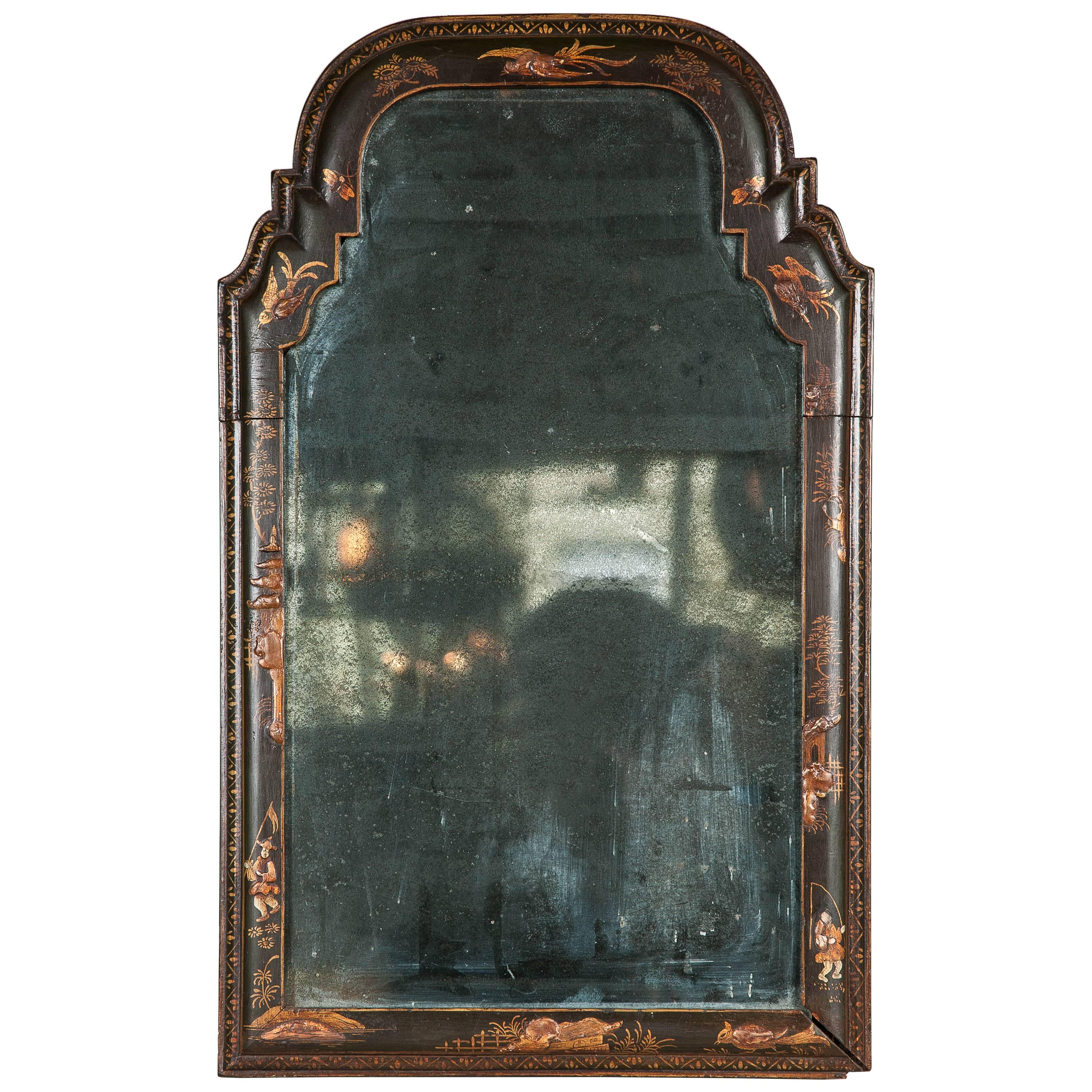 Rare Queen Anne Wall Mirror of Small Size
