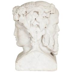 Well Carved 19th Century Roman Marble Figure of Janus 6