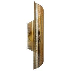 Brass Rolled Perforated Sconce by Lawson-Fenning 12