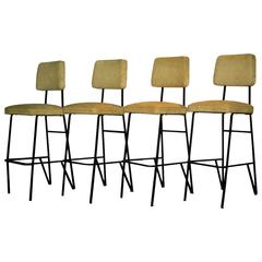 Mid 20th Century Iron Bar Stools