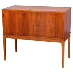 Vintage Scandinavian Modern Teak Bar Cabinet