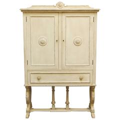 Swedish Painted Buffet Cupboard Cabinet