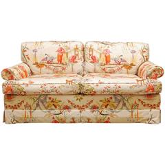 Vintage Hazelton House English Chinoiserie Settee by Baker